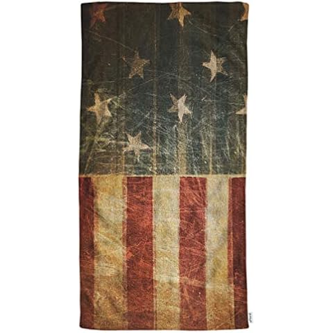 oFloral Vintage USA Flag Hand Towels Cover