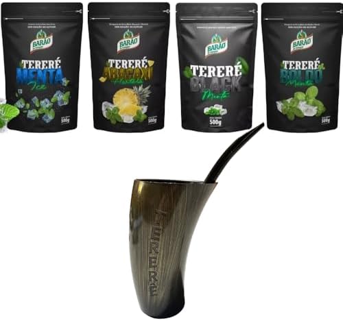 Kit Tereré Barão Completo com Cuia de Guampa e Bomba de Plástico ...