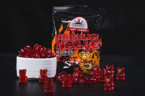Pikantny Gummy Bear Słodycze Maki NapalmiNalle Gumy owocowe chili - Bezglutenowe, Bez laktozy, Wegańskie - Przyprawa: 4/10 - Rozmiar: 125g