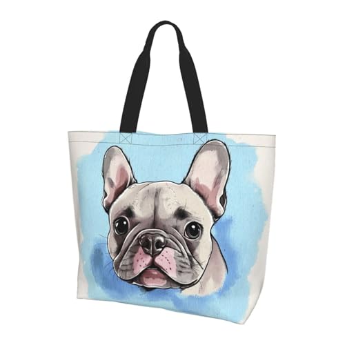 KWQDOZF Divertenti borse a tracolla con bulldog francese. Carina borsa a tracolla con bulldog francese.