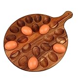 Generic Deviled Eierteller – mit Griff Eierhalter Serviertablett | Runder Eierhalter, Eierhalter, Serviertablett, Ostergeschirr für Küchenarbeitsplatten, Kühlschrank