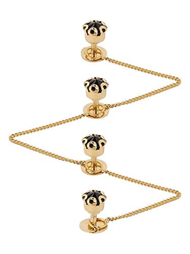 Brass Kurta Buttons with Diamond Crystal and Chain TSSPKURTA1924