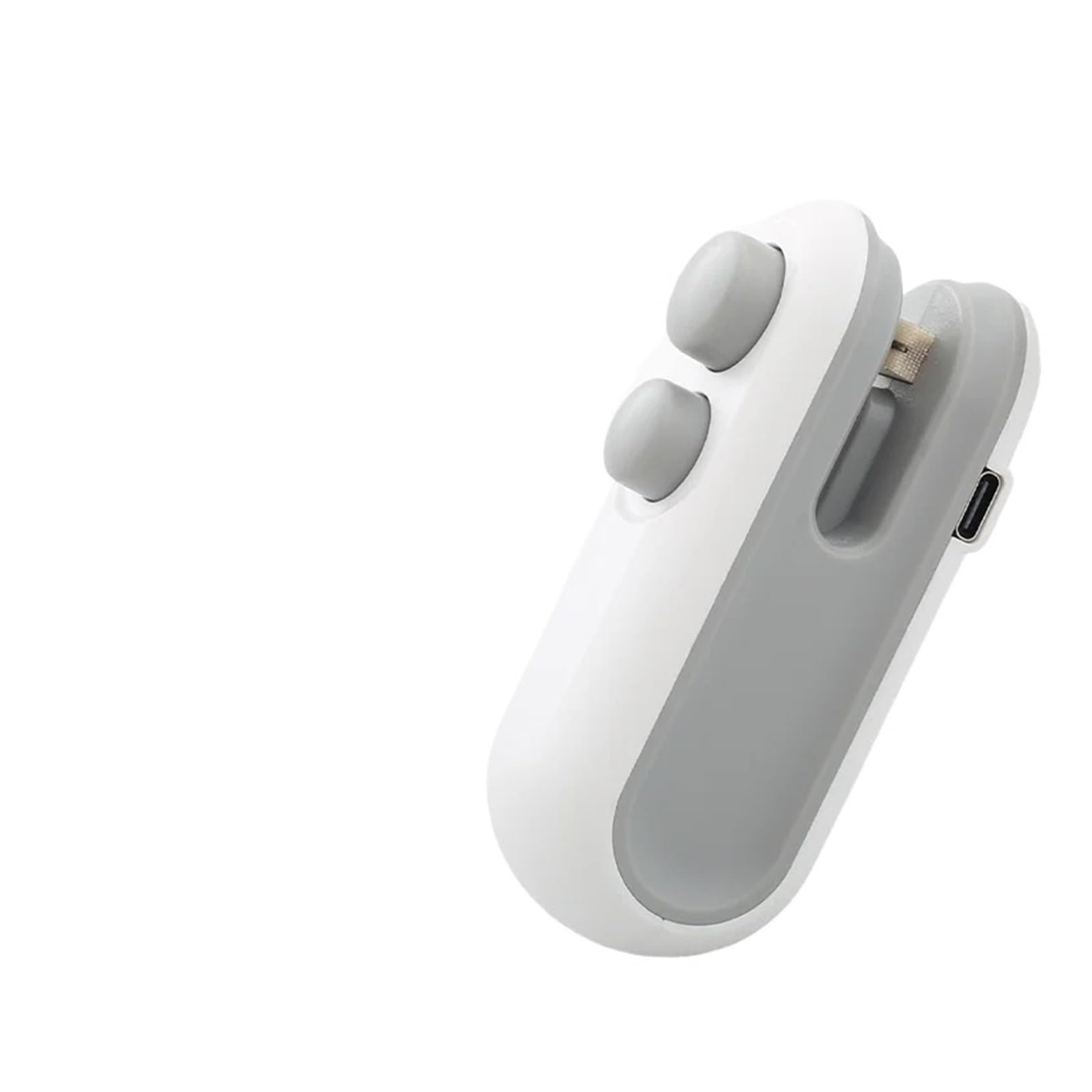 Sac de rangement pour mini machine à sceller - Rechargeable par USB - Emballage ABS - Sac à clip - Blanc