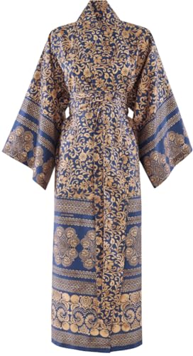 Bassetti Kimono de satén TORCELLO Color Azul Oscuro B1 Talla S-M