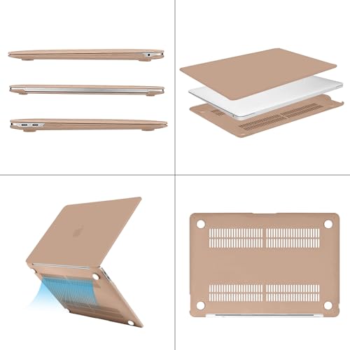 Image of MOSISO Compatible with MacBook Air 13 inch Case 2022 2021 2020 2019 2018 Release A2337 M1 A2179 A1932 Touch ID, Plastic Hard Shell Cover Compatible with MacBook Air 13.3 inch Case, Bronze Brown