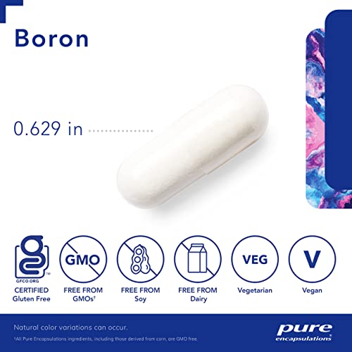 Pure Encapsulations Boron (Glycinate) | Supplement For Hormone Balance, Bone Strength And Health, Connective Tissue, And Nutrient Metabolism* | 60 Capsules #TOP3