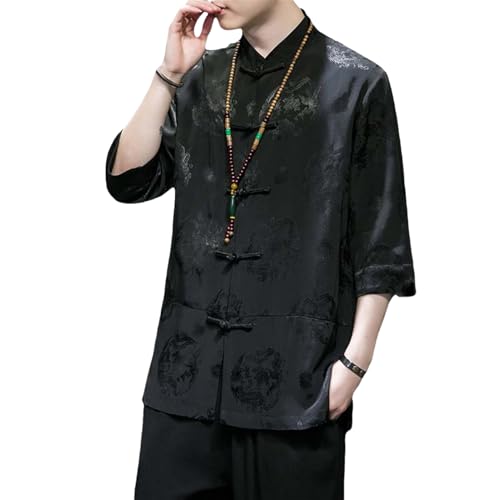 Chemise col montant homme en jacquard pour vos soirées d'été et cérémonies