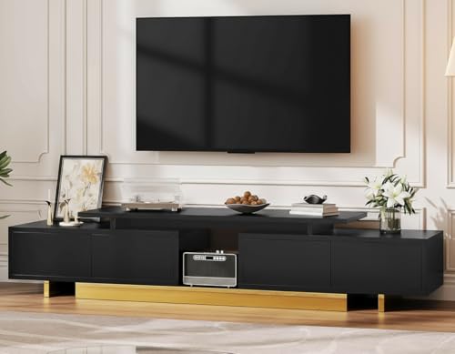 YITAHOME Extendable Entertainment Center 63 to 89 Inches Black