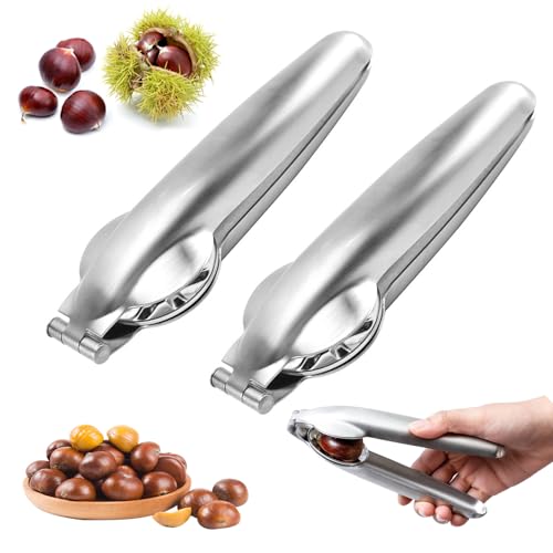 Generico Chestnut Clip, 2 Pieces Chestnut Tongs, Chestnut Cutter, Chestnut Cutter, Stainless Steel Chestnut Cutter, Chestnut Knife for Chestnuts, Hazelnuts, Nuts and Others