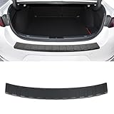 Hugeek Rear Bumper Protector for Mazda 3 2019-2024 2025 2026 Car Accessories (Not for Hatchback) ABS Plastic Material Matte Black Resistant Trunk Door Entry Guards