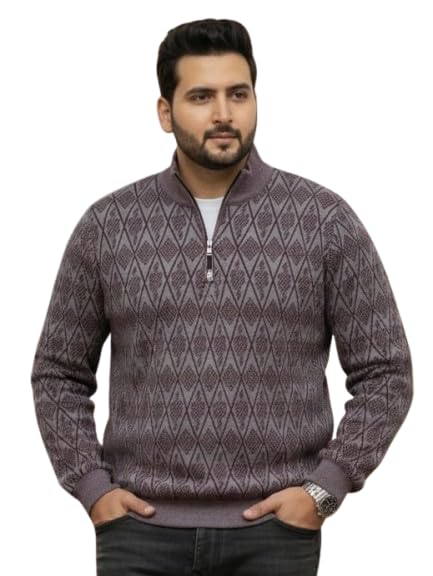 Men Checks Winter Sweater-image-2