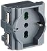 Produktbild Vimar 0R16211 Wandsteckdose mit Kindersicherung SICURY 2P+T 16 A 250 V~ Universell einsetzbar, italienischer Standard P40, 2 Module