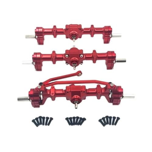 RC�X�y�A�p�[�c For WPL B16 B36 1/16 Six Wheel Drive RC�J�[�p�[�c ���^���A�b�v�O���[�h �t�����g�~�h�������A�h�A�A�N�X��(Red)