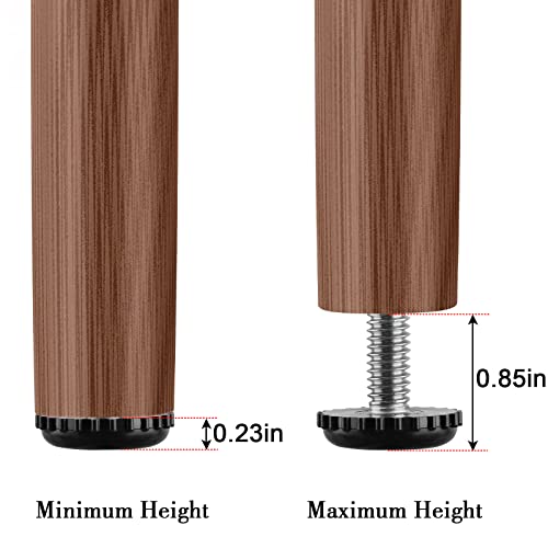 Anwenk Stainless Steel Patio Furniture Leveling Feet 1/4-20 Screw In Threaded Outdoor Furniture Levelers Adjustable Table Chair Levelers Feet Glides For Chairs Tables Cabinet Patio Furniture- 8 Pack #TOP1