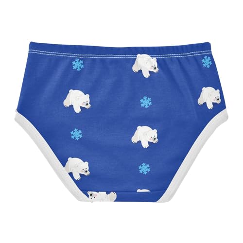 Cute Polar Bear Snowflake Blue Toddler Girls's Underwear 2T 23022352