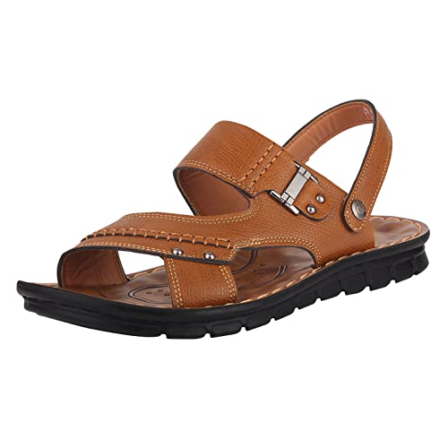 Sandalias clásicas de cuero nobuck premium para hombre con correa ajustable