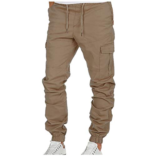 FORUU Mens Cargo Pants 2021,Plus Size Joggers for Men Pockets Pencil Pants Hip Hop Patchwork Ripped Sweatpants Casual Sports Pants Fashion Track Pants Men Slim Fit Joggers Big and Tall Cargo Pants