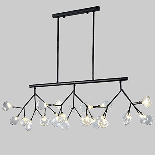 Preisvergleich Produktbild Moderne Firefly Kronleuchter Postmodern Esszimmer Wohnzimmer Kronleuchter Lampe 3 Köpfe Decke Hängelampe mit G4 LED Lichtquelle, warmes Licht, 47 '',Black