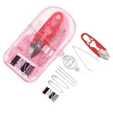 Zerodeko Tragbares Nähset Mini Nähzubehör Organizer Box für Reisen und Zuhause Robustes Nähwerkzeug mit Vielen Zubehörteilen für Anfänger und DIY Enthusiasten