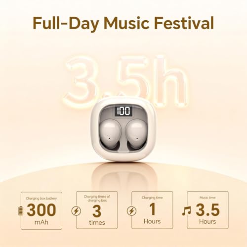Image of Ear Buds Invisible Mini Earbuds Wireless Bluetooth Smallest Low Profile | Micro Tiny Discreet Hidden Earbuds for Work, Small Headphones, Sleep Wireless Earphone IPX5 Waterproof for Small Ear Canals