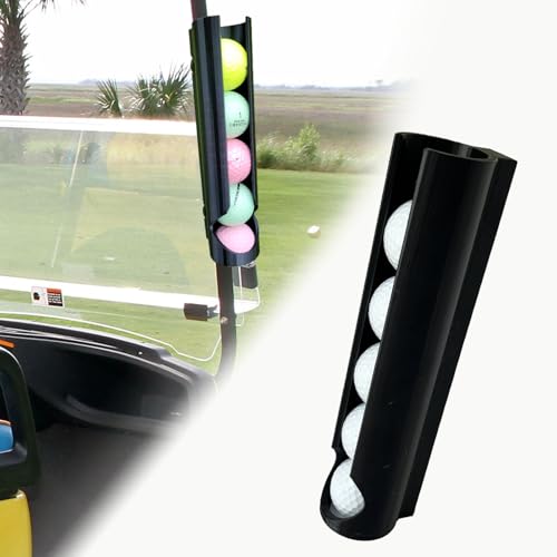 PoolTechX Magnetic Golf Ball Holder and Dispenser for Golf Cart,Magnets for Secure, No-Slip Attachment Golf Ball Holder for Golf Cart