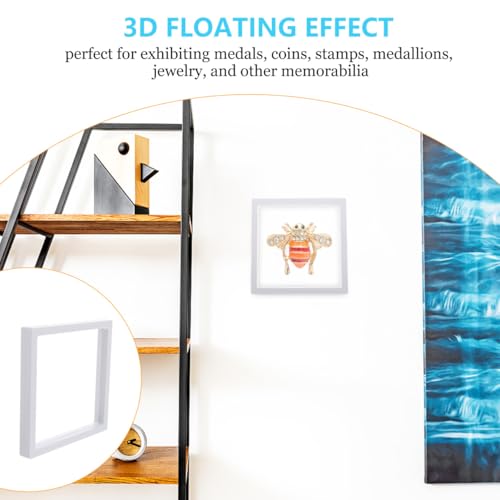 Caja decorativa exhibidora 3D para joyas 7.09x7.09x0.79 pulg miniatura 3