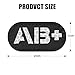 PETAC GEAR 4 Pack Glow Dark Blood Type AB Positive POS Reflective Patches, Emblem Tactical Military Badges with Hook Loop Fastener Backing（BK）