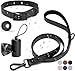 Mojo Pet Supply Hydro Dog Walking Kit Bundle with Waterproof Dog Collar + Leash with Padded Comfort Handle and Poop Bag Dispenser + Water Resistant AirTag Holder (Black)