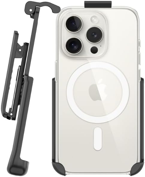 Miniatura 2 de BELTRON Funda con clip para cinturón compatible con Apple Clear Case para iPhone 15 Plus, iPhone 15 Pro Max con MagSafe - Características soporte