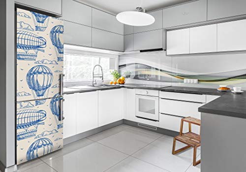 Cubierta pegatinas pared decoración sala de estar con estampado de dirigibles 3