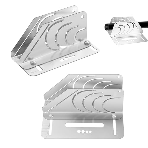 2 Piezas 45 ° Ayuda de Corte de Aislamiento de Tuberías, Cortador de Tuberías de Aislamiento de Goma Ajustable, para 20-90 mm de Aislamiento de Tuberías (Plata)