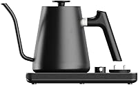 Vista 1 de Lafeeca DJ Electric Gooseneck Kettle - Pour Over Coffee & Tea - Turntable Design - Water Boiler - Quick Heating & Temperature Control - Black