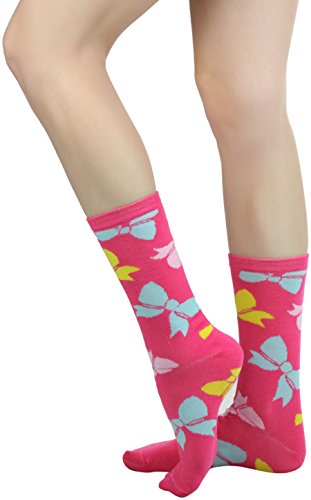 Image of ToBeInStyle Women's Pack of 6 or 12 Fashion Printed Crew Socks