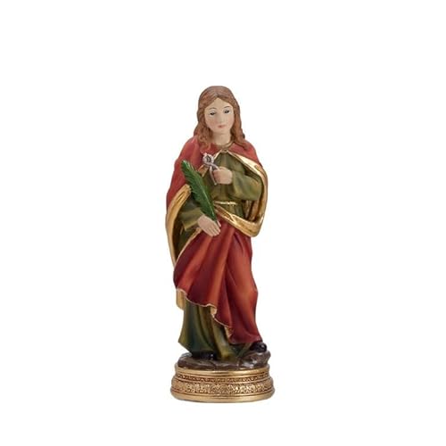 DRW Figura Santa Apolonia Resina Pintada a Mano 13 cm