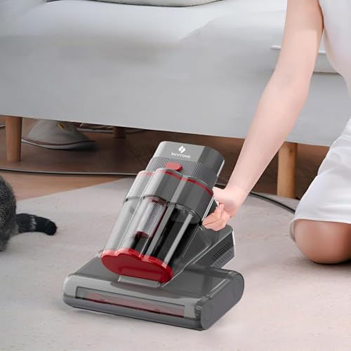 Image of SKYTONE Bed Vacuum Cleaner, Cyclonic Technology for Dust Collection, UV Light Sterilization, HEPA to Capture 99.99% Dust | 4M Long Cord | 600W |16kPa Suction Power, Suitable for Bed, Sofa (Large)