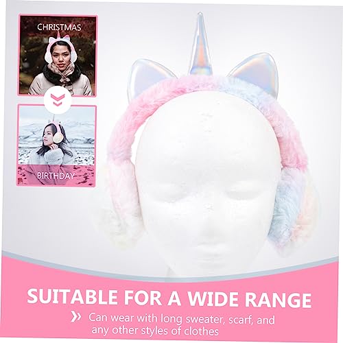 1Pc Adorable Unicorn Plush Earmuffs for Winter Cute Ear Warmers for Comfortable Ear Cover with Slip Design Holiday present for Boys2