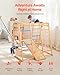VEVOR Indoor Playground Jungle Gym, 9-in-1 Montessori Climbing Toys for Toddlers, 250LBS Wooden Indoor Playground Playset with Monkey Bar, Swings, Slide, Rope/Wooden Ladder, Climbing Net, Bar & Rock