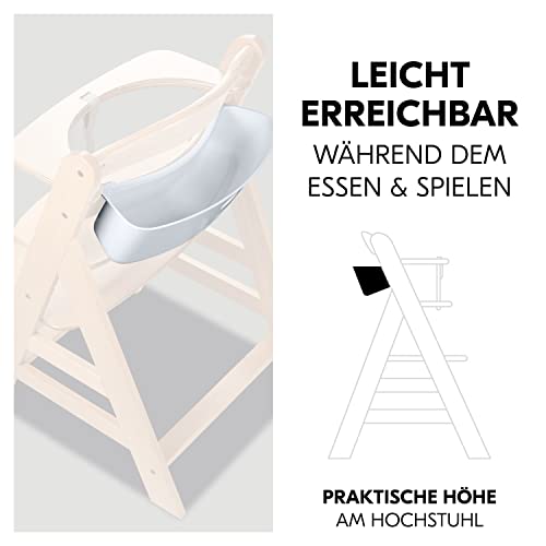 hauck Organizer für Hochstühle Alpha+, Beta+, Arketa - Aufbewahrungsbox mit Deckel zum Aufhängen, Einfache Befestigung an der Rückenlehne, Leicht Erreichbar, Belastbar bis 3 kg, Abwischbar (White)