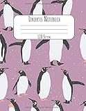  Liniertes Notizbuch 120 Seiten: A4 Tagebuch I Kladde I Schreibheft I Winter Notizblock Liniert mit Softcover und schönem Pinguin Cover