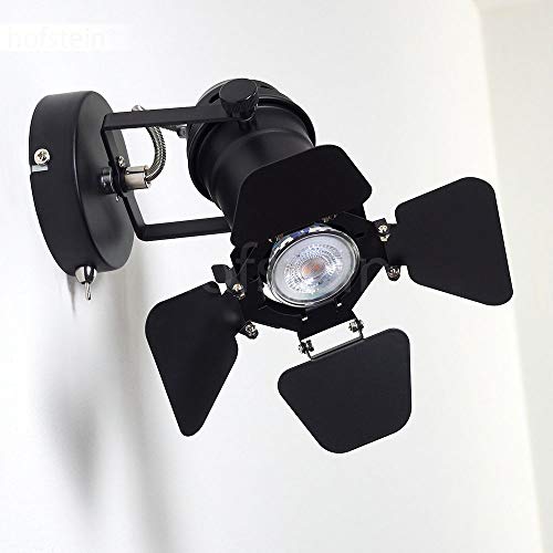 HOFSTEIN Wandleuchte Lichinga, verstellbare Wandlampe aus Metall in Schwarz, mit verstellbarem Strahler, 1-flammig, 1 x… – Bild 8