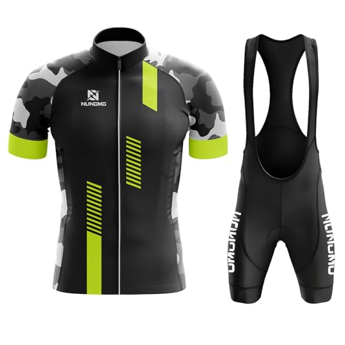 Maglia da ciclismo da uomo, Abbigliamento estivo, Completi Ciclismo Uomo Estivo Abbigliamento Ciclismo Squadre Professionali Maglietta + Pantaloncini 9D gel imbottito (TYPE-12,XS)