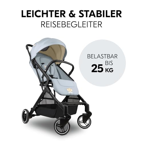 hauck Reise Buggy Travel N Care für Kinder ab Geburt bis 22 kg mit Liegefunktion, Ultraleicht - 6,9 kg, Einhändig Klein Zusammenklappbar, UPF 50+, EVA Räder, Korb bis 3 kg (Disney Simba)