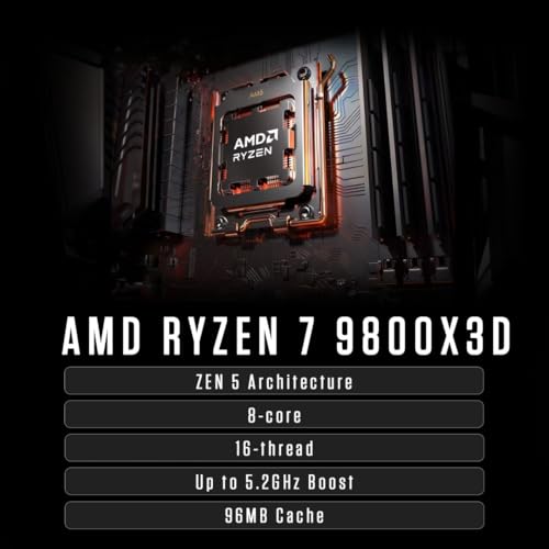 Image of ZOTAC MEK Gaming PC Desktop, NVIDIA GeForce RTX 5080 16GB GDDR7, AMD Ryzen 7 9800X3D Up to 5.2GHz, 32GB DDR5, 2TB NVMe SSD, 850W 80+ Gold PSU, WiFi 6E, Windows 11 Pro