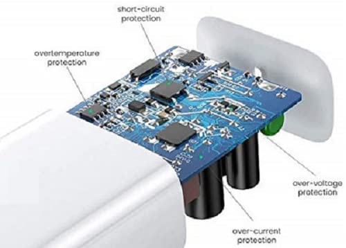 Image of Lynacz Original Charger 20Watt Compatible For iPhone X | Xr | iPhone 11|11 Pro|11 Pro Max|12|12 Pro |12 Pro Max| iPhone 13 Original Charger |13|14| 14 Plus (Adapter And Cable | With Box), Multicolour