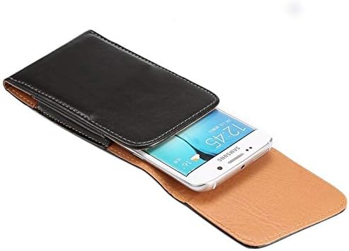 Executive Belt Case with 360 Rotating Clip Faux Leather for Sharp Aquos R7s 2023向け - Black