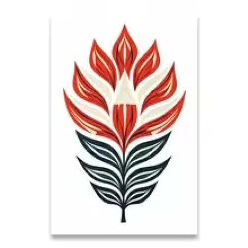 Peinture sur toile fleurs rouges pour reveiller vos murs blancs 70x90 - 2