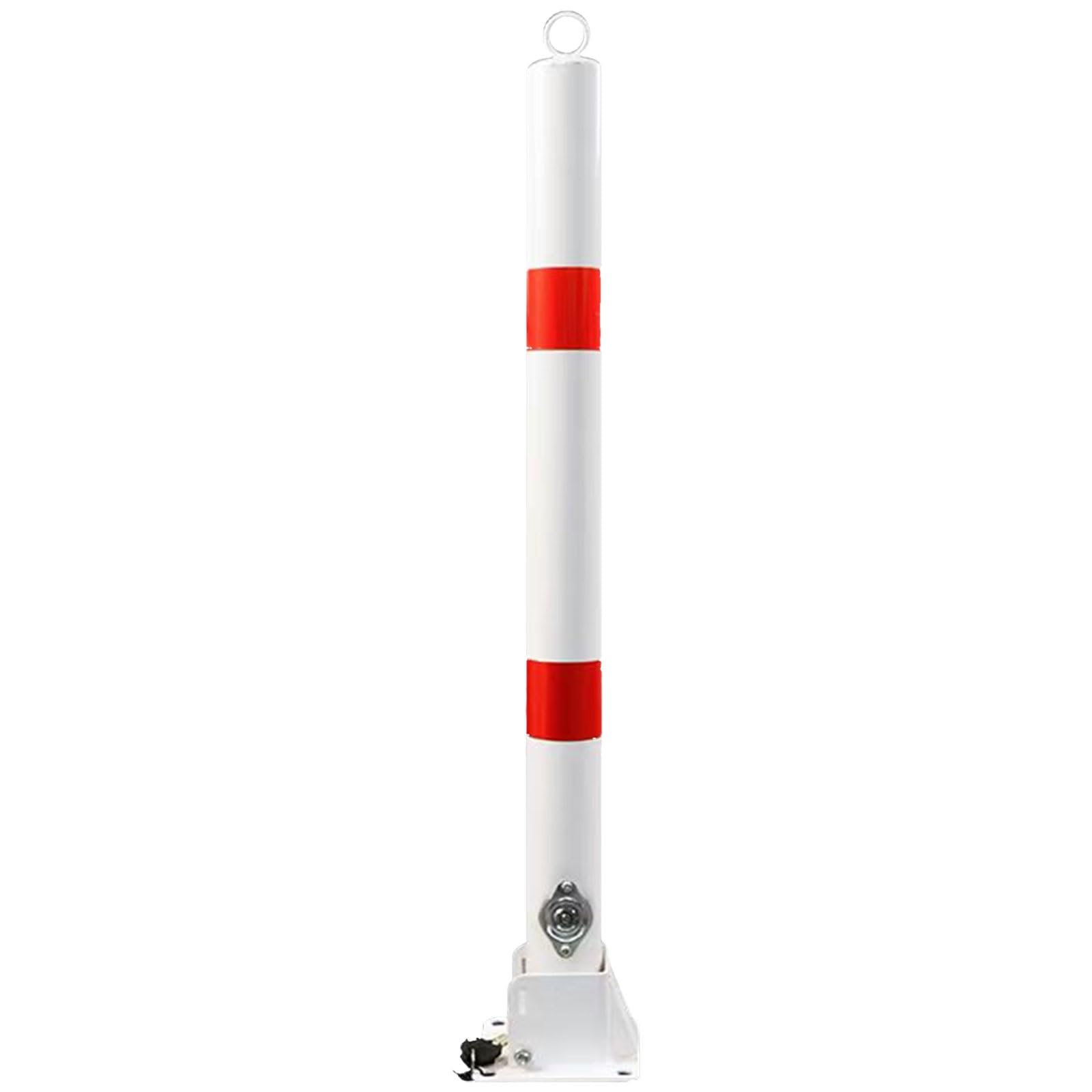 HCZKIUJY Parking Bollards - Durable Safety Posts for Driveway Barriers and Traffic Control in Sensitive Areas (White)