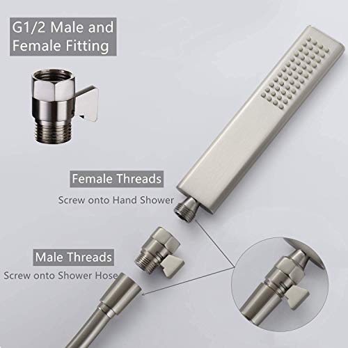 image for TRIPHIL Shower Flow Control Valve, Brass Body Brass Handle Shut Off Va