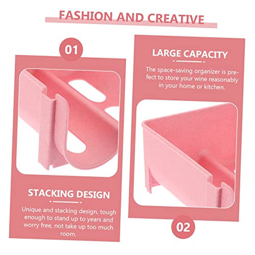 Soporte para botellas apilable de 4 piezas para refrigerador miniatura 5