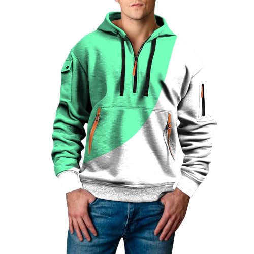 Chaquetones de hombre con sudadera y camiseta 3D fútbol color verde menta talla XXL